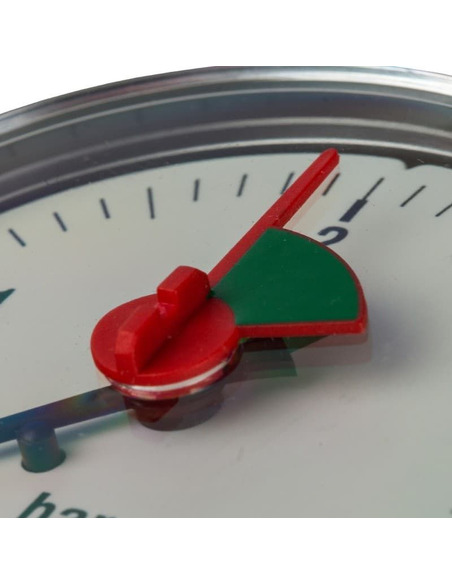 Манометр Watts F+R101 MAL 63 мм, 1/4", 0-4 бар, аксиальный с указателем предела