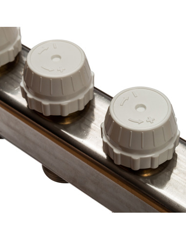 Коллектор STOUT из нержавеющей стали в сборе с расходомерами 6 вых.