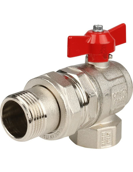 Кран шаровой ITAP IDEAL 298 1" угловой со сгоном (бабочка)