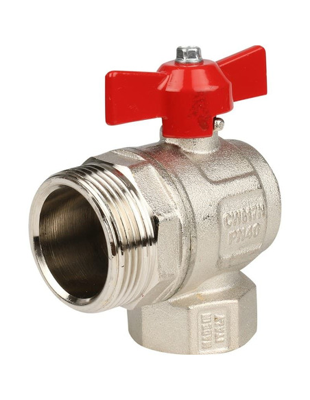 Кран шаровой ITAP IDEAL 298 1" угловой со сгоном (бабочка)