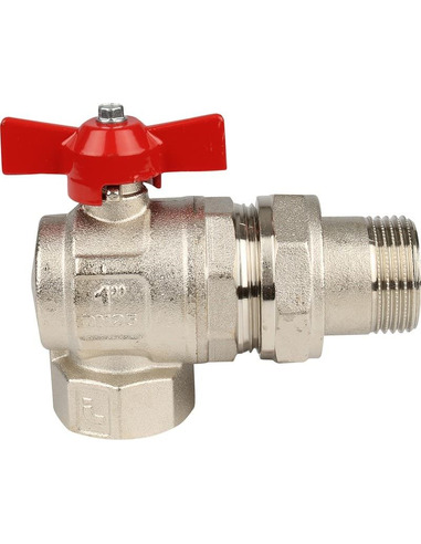 Кран шаровой ITAP IDEAL 298 1" угловой со сгоном (бабочка)