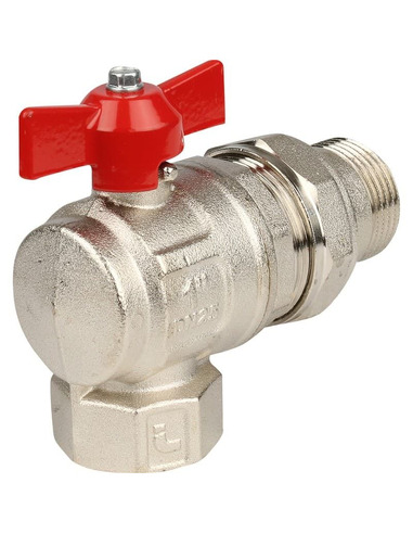 Кран шаровой ITAP IDEAL 298 1" угловой со сгоном (бабочка)