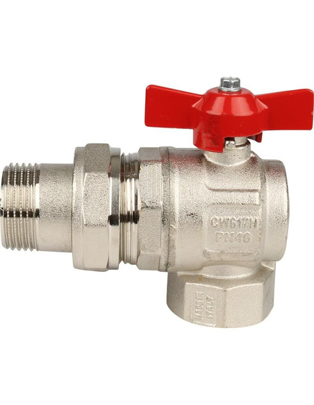 Кран шаровой ITAP IDEAL 298 1" угловой со сгоном (бабочка)