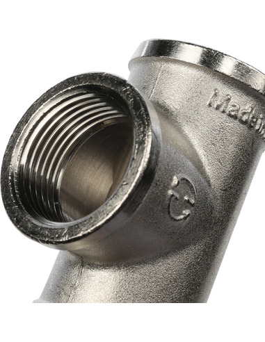 Тройник никелированный STOUT 3/4" ВР