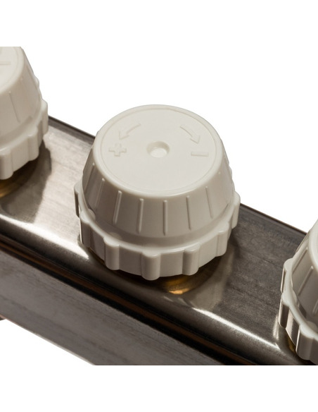 Коллектор STOUT из нержавеющей стали без расходомеров 12 вых. с воздухоотводчиком и сливом