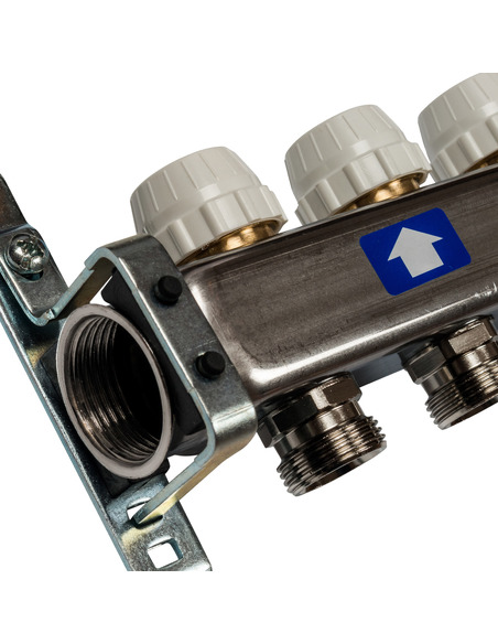 Коллектор STOUT из нержавеющей стали без расходомеров 8 вых.