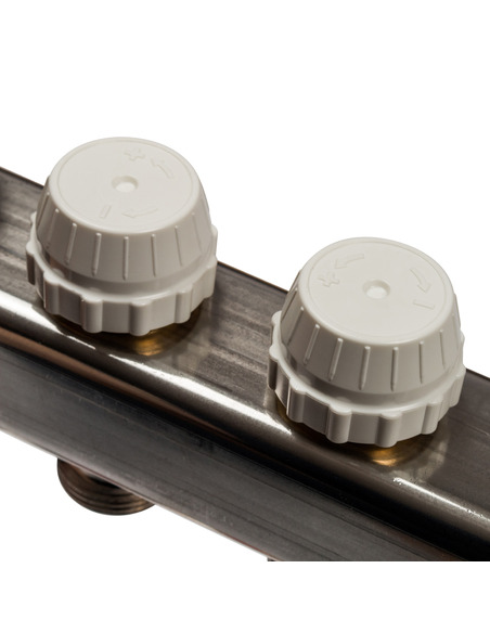 Коллектор STOUT из нержавеющей стали без расходомеров 8 вых.