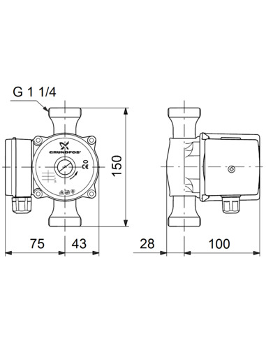 Насос циркуляционный Grundfos UP 20-15 N