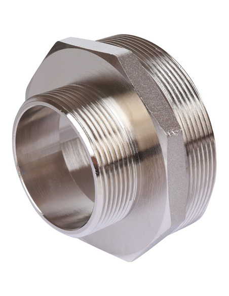Ниппель переходной никелированный STOUT 4"х2 1/2" НР