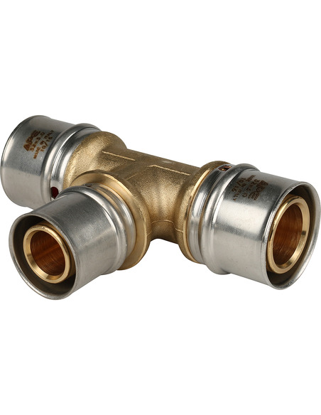 Тройник переходной STOUT 32x26x32 для металлопластиковых труб пресс