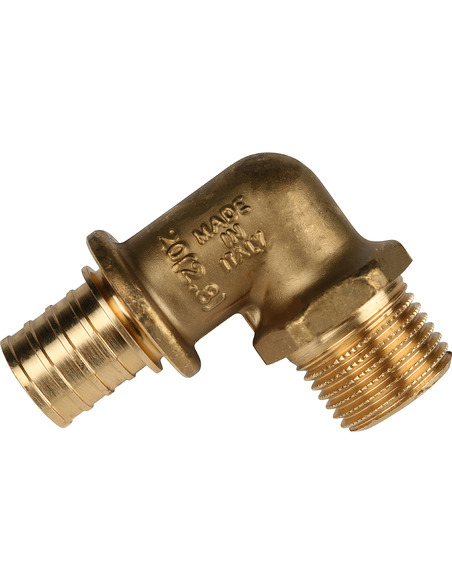 Угольник STOUT 20x1/2" НР для труб из сшитого полиэтилена