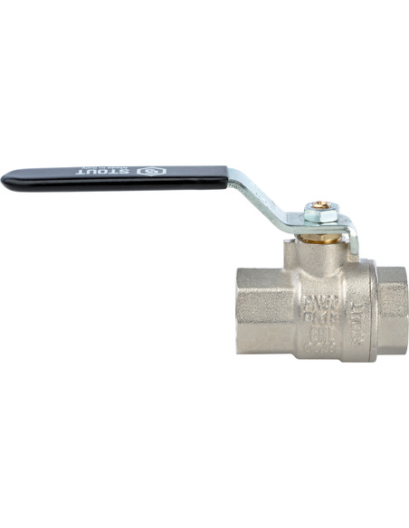 Кран шаровой STOUT полнопроходной 1/2" ВР-ВР (рычаг) Кран шаровой STOUT полнопроходной 1/2" ВР-ВР (рычаг)