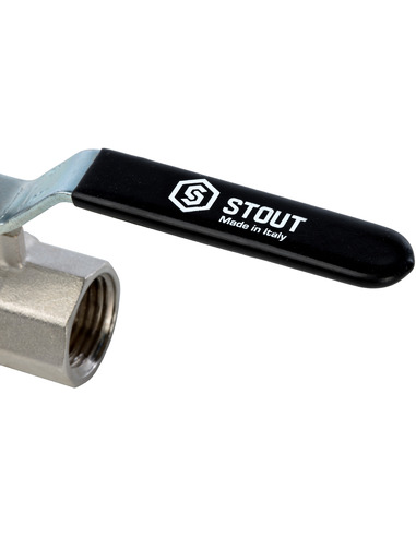 Кран шаровой STOUT полнопроходной 1/2" ВР-ВР (рычаг)