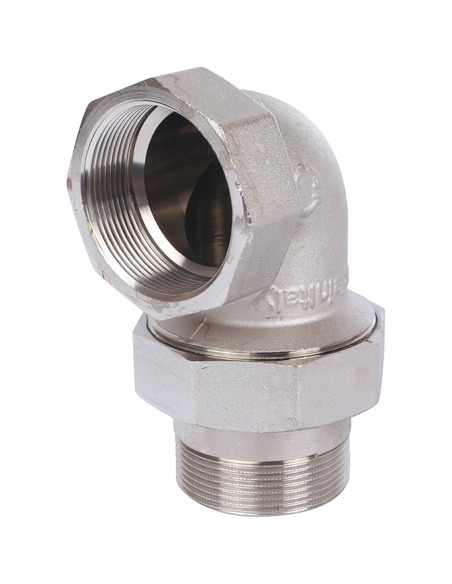 Разъемное соединение "американка" никелированное STOUT 2" ВР-НР угловое (o-ring)