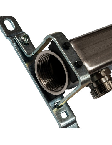 Коллектор STOUT из нержавеющей стали для радиаторной разводки 7 вых. с воздухоотводчиком