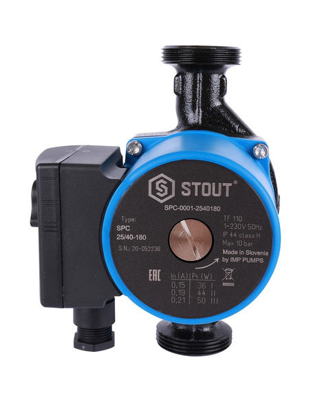 Насос циркуляционный STOUT 25/40 180