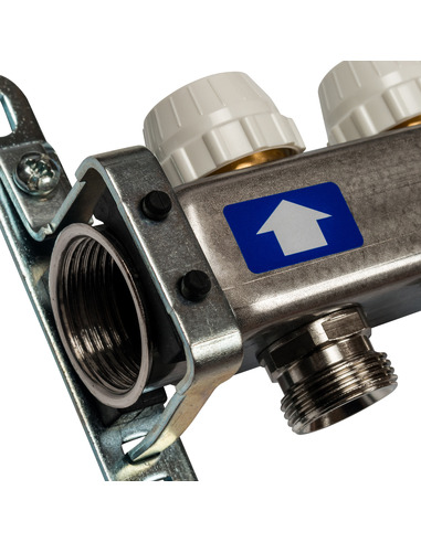 Коллектор STOUT из нержавеющей стали с расходомерами 8 вых.