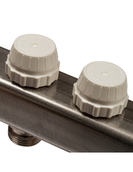 Коллектор STOUT из нержавеющей стали с расходомерами 8 вых.