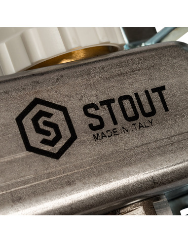 Коллектор STOUT из нержавеющей стали с расходомерами 8 вых.