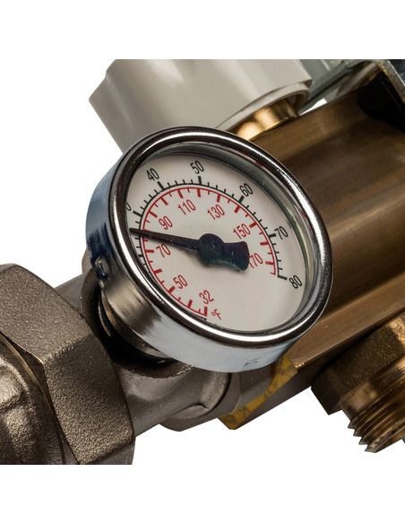 Коллектор STOUT из латуни в сборе без расходомеров 6 вых.