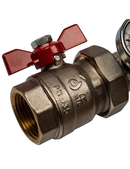 Коллектор STOUT из латуни в сборе без расходомеров 6 вых.