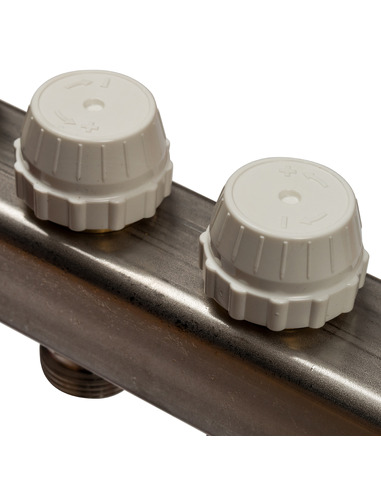 Коллектор STOUT из нержавеющей стали в сборе с расходомерами 7 вых.