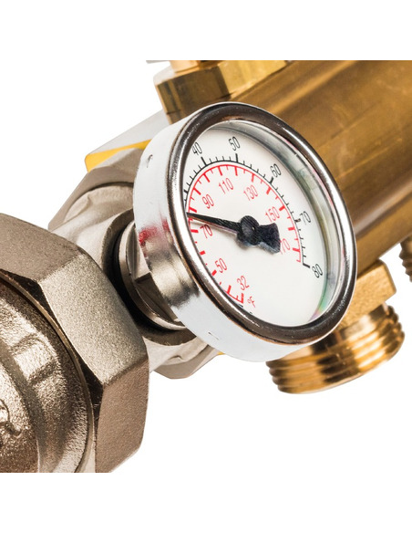 Коллектор STOUT из латуни в сборе без расходомеров 10 вых.