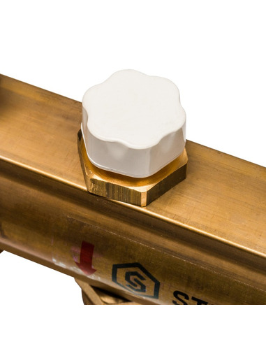 Коллектор STOUT из латуни в сборе без расходомеров 10 вых.