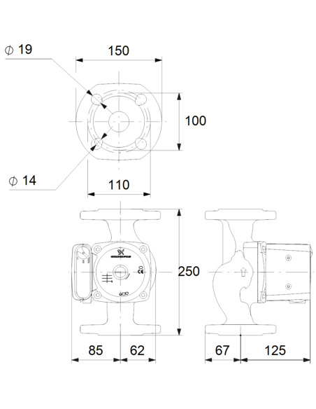 Насос циркуляционный Grundfos UPS 40-50 F Насос циркуляционный Grundfos UPS 40-50 F