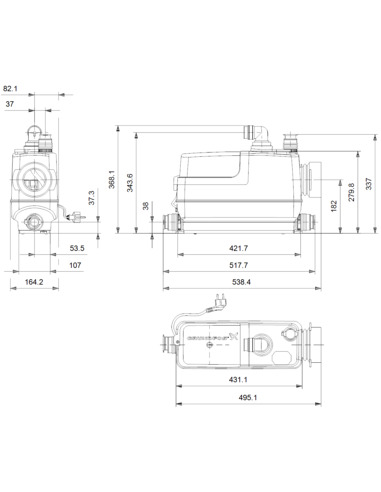Канализационная установка Grundfos Sololift2 CWC-3