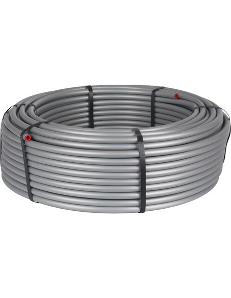 Труба из сшитого полиэтилена STOUT 20x2,9 PE-Xc/Al/PE-Xc стабильная серая (бухта 100 м)
