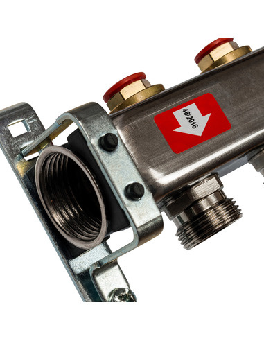 Коллектор STOUT из нержавеющей стали без расходомеров 4 вых.