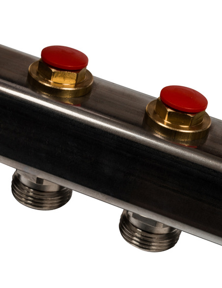 Коллектор STOUT из нержавеющей стали без расходомеров 4 вых.