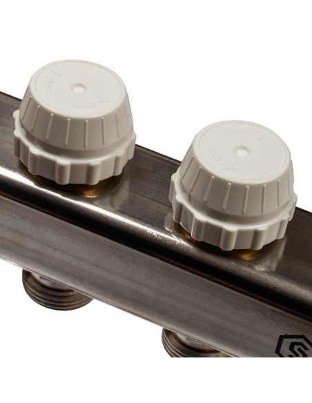 Коллектор STOUT из нержавеющей стали без расходомеров 4 вых.