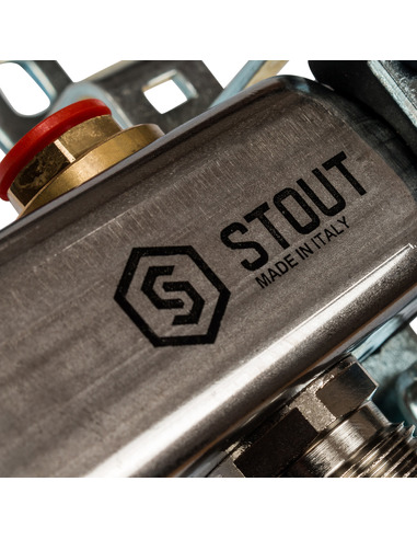 Коллектор STOUT из нержавеющей стали без расходомеров 4 вых.