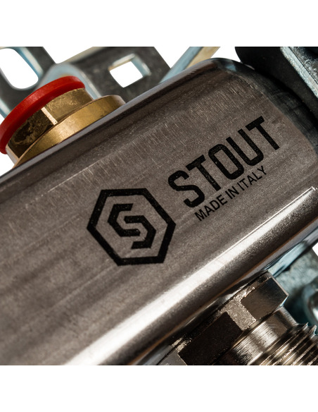 Коллектор STOUT из нержавеющей стали без расходомеров 4 вых.