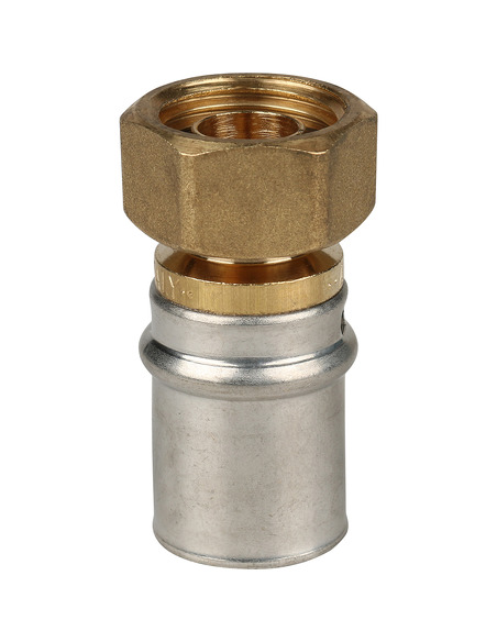 Переходник STOUT 20x1/2" ВР с накидной гайкой для металлопластиковых труб пресс