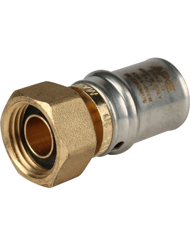 Переходник STOUT 20x1/2" ВР с накидной гайкой для металлопластиковых труб пресс