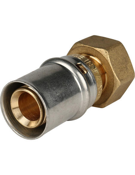 Переходник STOUT 20x1/2" ВР с накидной гайкой для металлопластиковых труб пресс