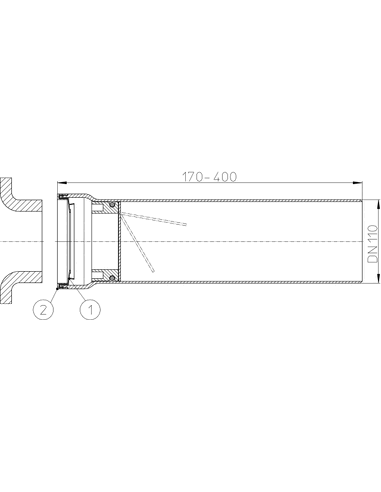 Парубок с обратным клапаном HL703 для унитазов