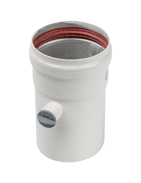 Труба удлинитель STOUT Ø80 - 125мм с ревизионным патрубком