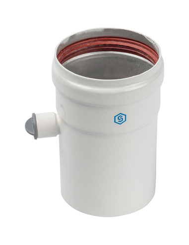 Труба удлинитель STOUT Ø80 - 125мм с ревизионным патрубком