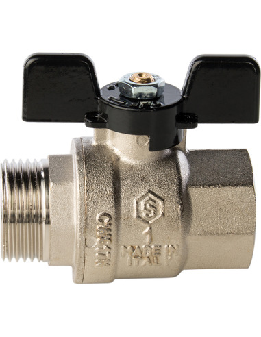 Кран шаровой STOUT полнопроходной 1" ВР-НР (бабочка)