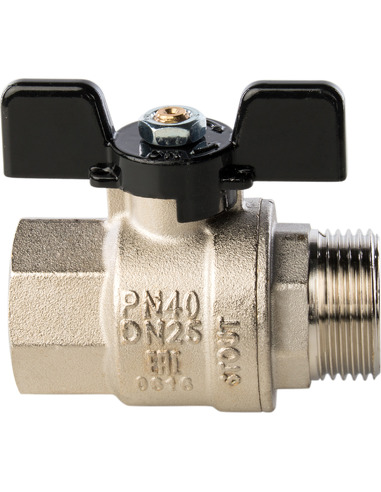 Кран шаровой STOUT полнопроходной 1" ВР-НР (бабочка)