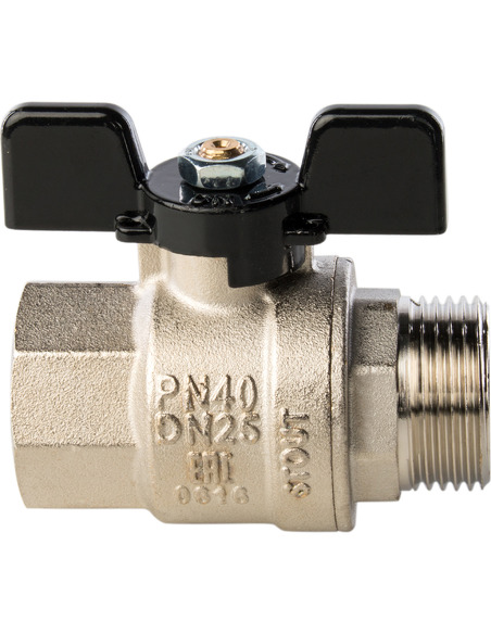 Кран шаровой STOUT полнопроходной 1" ВР-НР (бабочка) Кран шаровой STOUT полнопроходной 1" ВР-НР (бабочка)