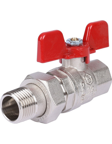 Кран шаровой STOUT полнопроходной 1/2" со сгоном (EPDM) (бабочка)