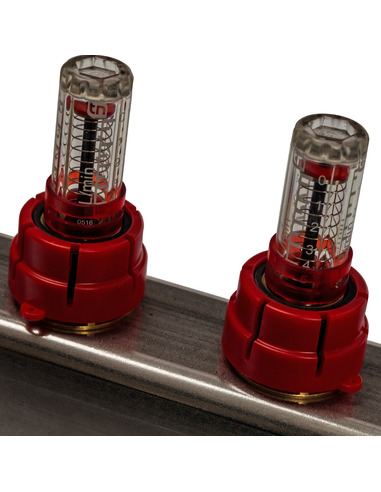 Коллектор STOUT из нержавеющей стали в сборе с расходомерами 9 вых.