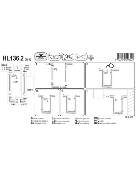 Сифон для кондиционера HL136.2