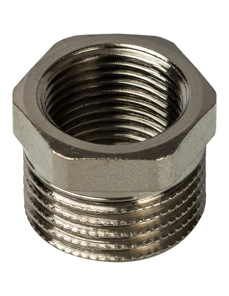 Футорка никелированная STOUT 1/2"х3/8" НР-ВР