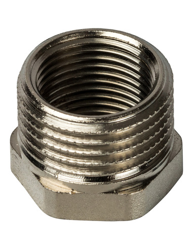 Футорка никелированная STOUT 1/2"х3/8" НР-ВР